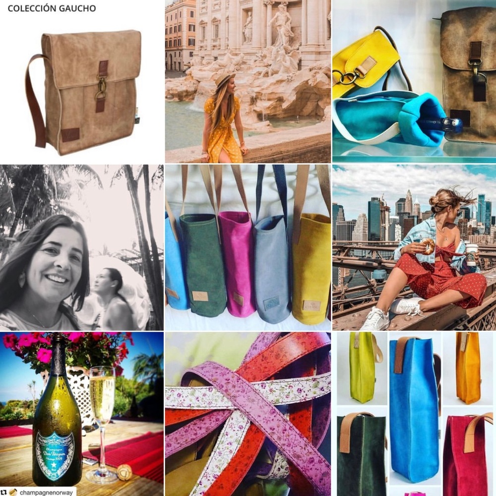 🍷🔹Wine lovers - leather Suede Bag to carry your wine with style - 💯 % suede